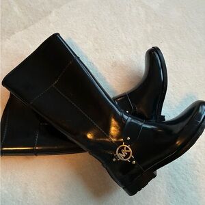 Michael Kors Glossy Black Boots